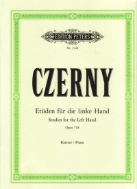Czerny Studies For The Left Hand Op718 Piano Sheet Music Songbook