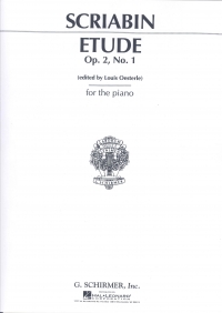 Scriabin Study C# Minor Op2/1 Sheet Music Songbook