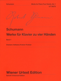 Schumann Works For Piano 4 Hands Vol 1 Easy Works Sheet Music Songbook
