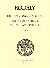 Kodaly 9 Piano Pieces Piano Sheet Music Songbook