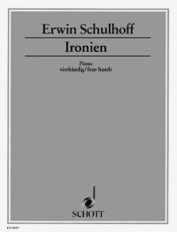 Schulhoff Ironies Piano Duet Sheet Music Songbook