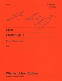 Liszt Etudes Op1 Ubber 12 Piano Exercises Sheet Music Songbook