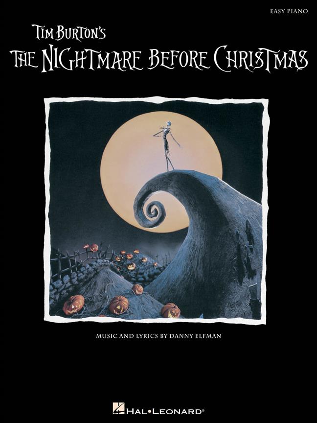 Tim Burtons Nightmare Before Christmas Easy Piano Sheet Music Songbook