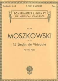 Moszkowski 15 Etudes Virtuositie Op72 Piano Sheet Music Songbook