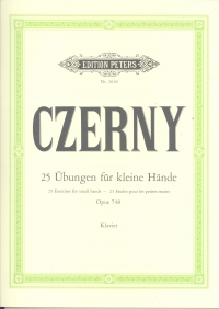 Czerny 25 Exercises For Small Hands Op748 Piano Sheet Music Songbook