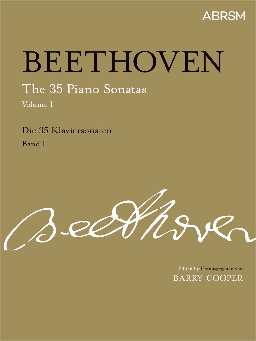 Beethoven Piano Sonatas (35) Vol 1 Cooper Sheet Music Songbook