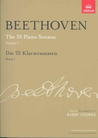 Beethoven Piano Sonatas (35) Vol 1  In German  Sheet Music Songbook