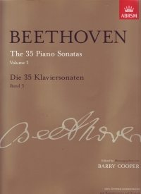 Beethoven Piano Sonatas (35) Vol 3  In German  Sheet Music Songbook