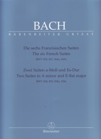 Bach French Suites (6) (bwv812-817; 814a 815a) Sheet Music Songbook