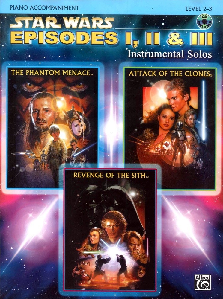 Star Wars Episodes I Ii & Iii Piano Accomps Bk/cd Sheet Music Songbook