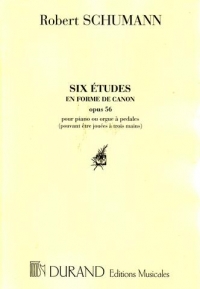 Schumann 6 Etudes En Forme De Canon Op56 Piano Sheet Music Songbook