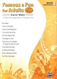 Famous & Fun For Adults Pop Book 1 Matz Piano Sheet Music Songbook