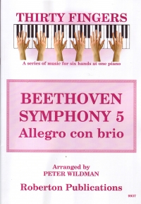 Beethoven Symphony No 5 Thirty Fingers 1pf 6h Sheet Music Songbook