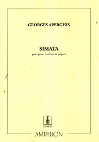 Aperghis Simata Op6 For Prepared Piano Sheet Music Songbook