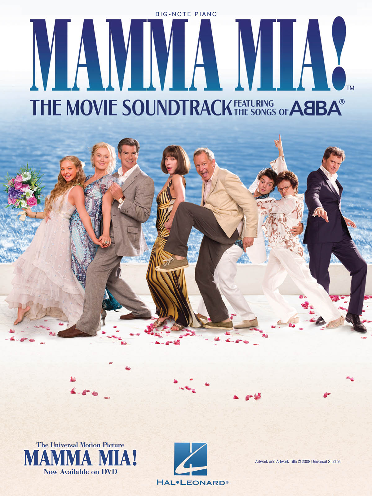 Mamma Mia (abba) Movie Soundtrack Big Note Piano Sheet Music Songbook