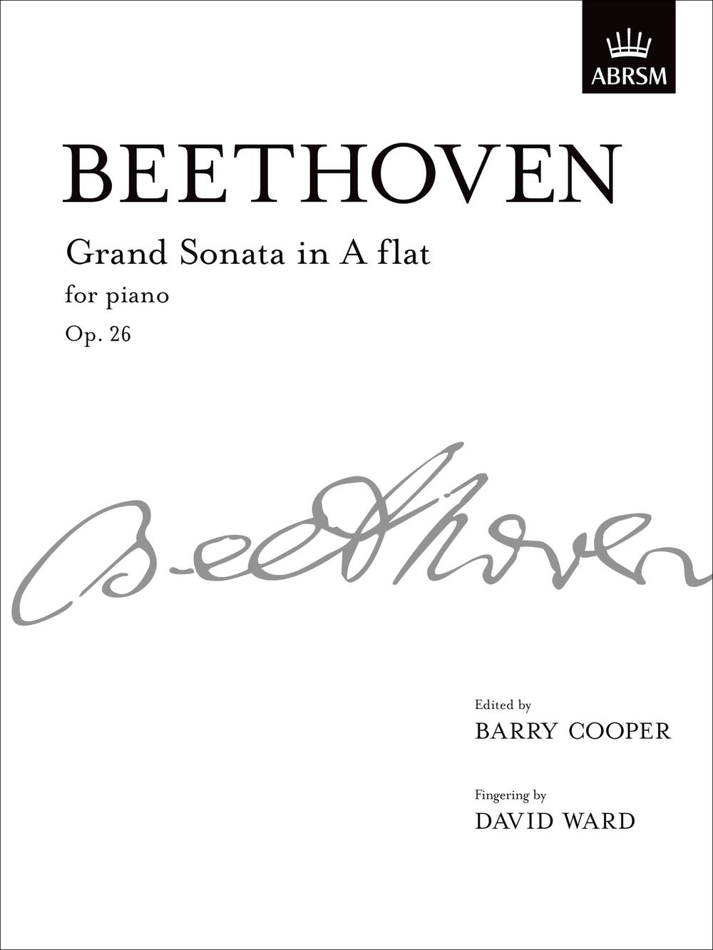 Beethoven Sonata Op26 Ab Maj Grand Piano Cooper Sheet Music Songbook