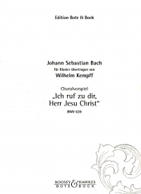 Bach Ich Ruf Zu Dir Herr Jesu Bwv639 Piano Sheet Music Songbook