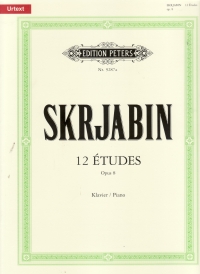 Scriabin 12 Studies Op 8 Piano Sheet Music Songbook