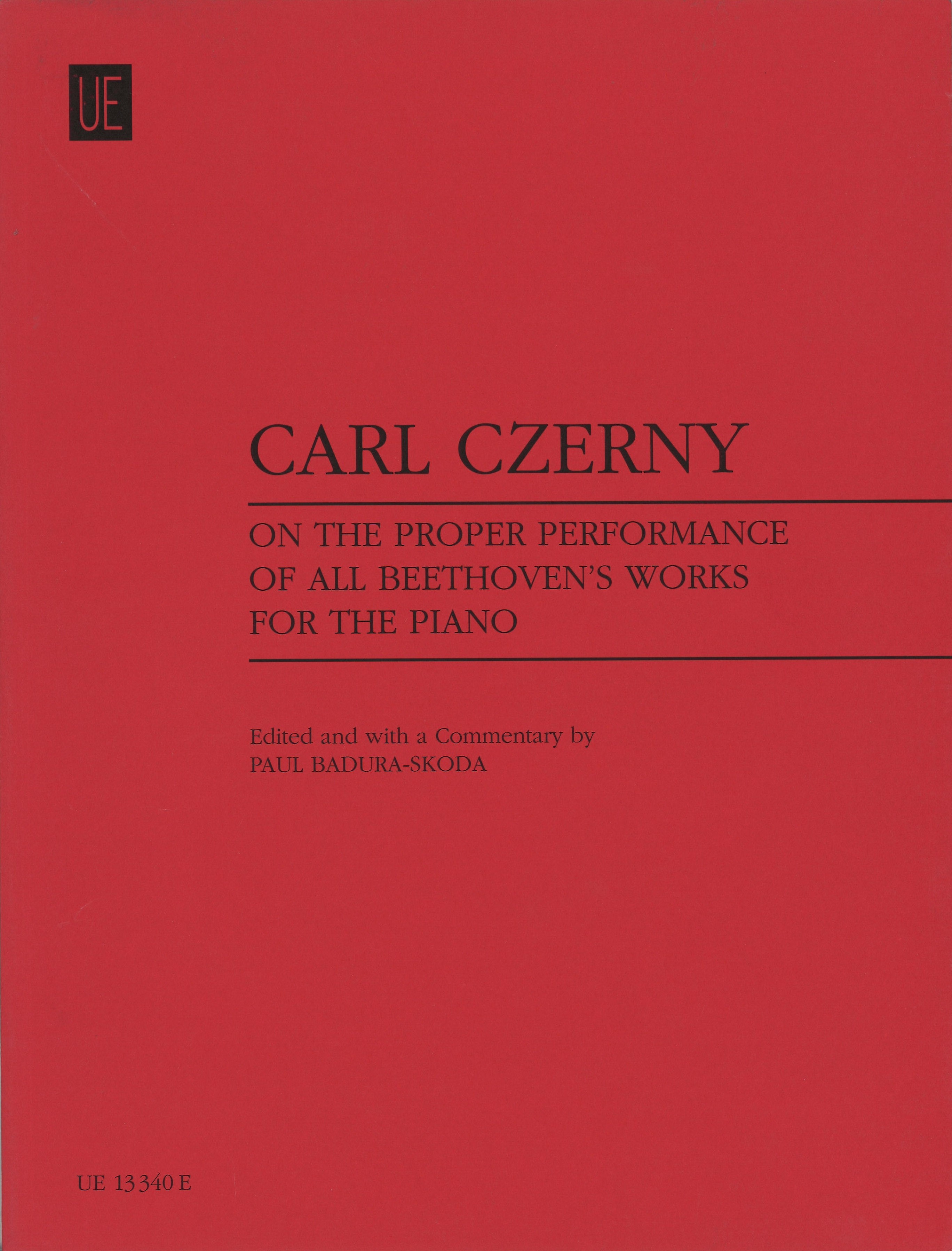 Czerny On The Proper Performance Of Beethoven Sheet Music Songbook