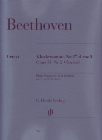 Beethoven Piano Sonata Dmin Op31/2 Sheet Music Songbook
