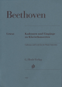 Beethoven Cadenzas & Lead-ins For Piano Concertos Sheet Music Songbook