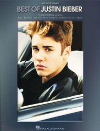 Best Of Justin Bieber Big Note Piano Sheet Music Songbook