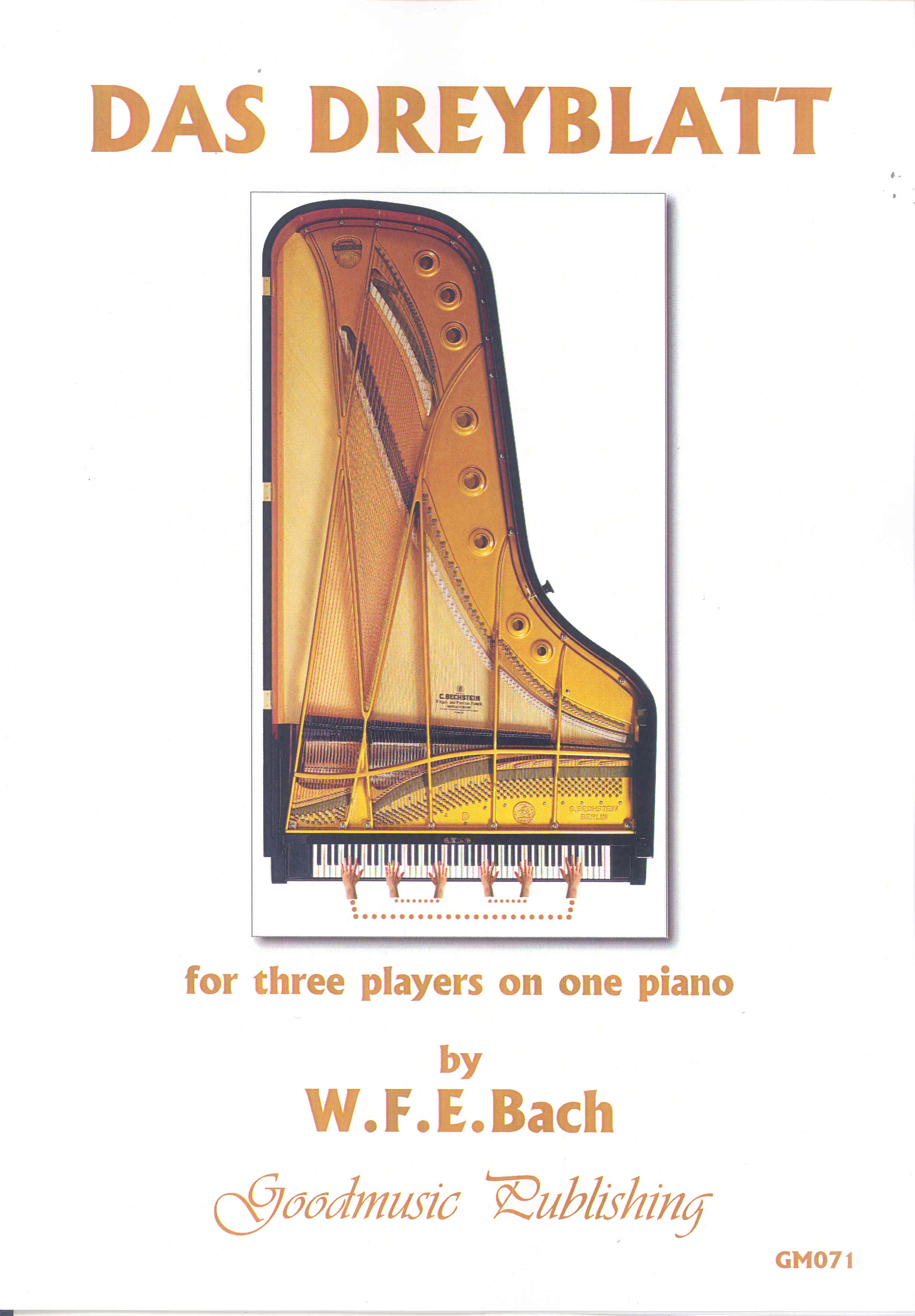Bach Wfe Das Dreyblatt 3 Players 1 Piano Sheet Music Songbook