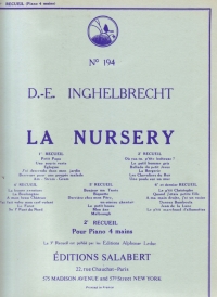 Inghelbrecht Nursery 2 Piano 4 Hands Sheet Music Songbook
