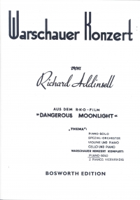 Addinsell Warsaw Concerto Warschauer Konzert Piano Sheet Music Songbook