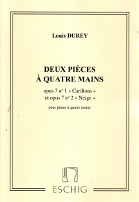 Durey 2 Pieces Piano 4-hands Sheet Music Songbook