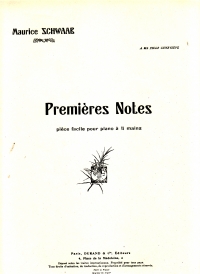Schwaab Premieres Notes Piano 4 Hand Sheet Music Songbook