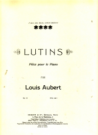 Aubert Lutins Op 11 Piano Solo Sheet Music Songbook