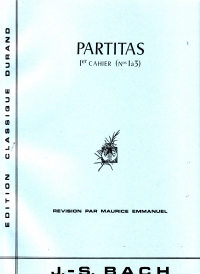 Bach Partitas Volume 1 Nos 1-3 Piano Solo Sheet Music Songbook