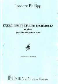 Philipp Exercices Et Etudes Techniques Main Gauche Sheet Music Songbook