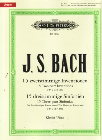 Bach Inventions & Sinfonias Bartels Piano Sheet Music Songbook