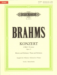Brahms Piano Concerto No 1 Op15 Dmin 2pf 4hnd Sheet Music Songbook