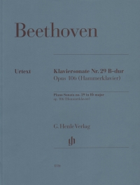 Beethoven Sonata No 29 Op106 Bb Wallner Piano Sheet Music Songbook