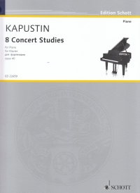 Kapustin 8 Concert Studies Op40 Piano Sheet Music Songbook