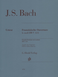 Bach French Overture Bmin Bwv831 Without Fingering Sheet Music Songbook