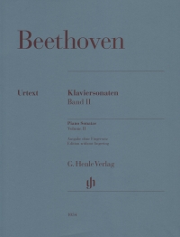 Beethoven Piano Sonatas Vol 2 Without Fingering Sheet Music Songbook