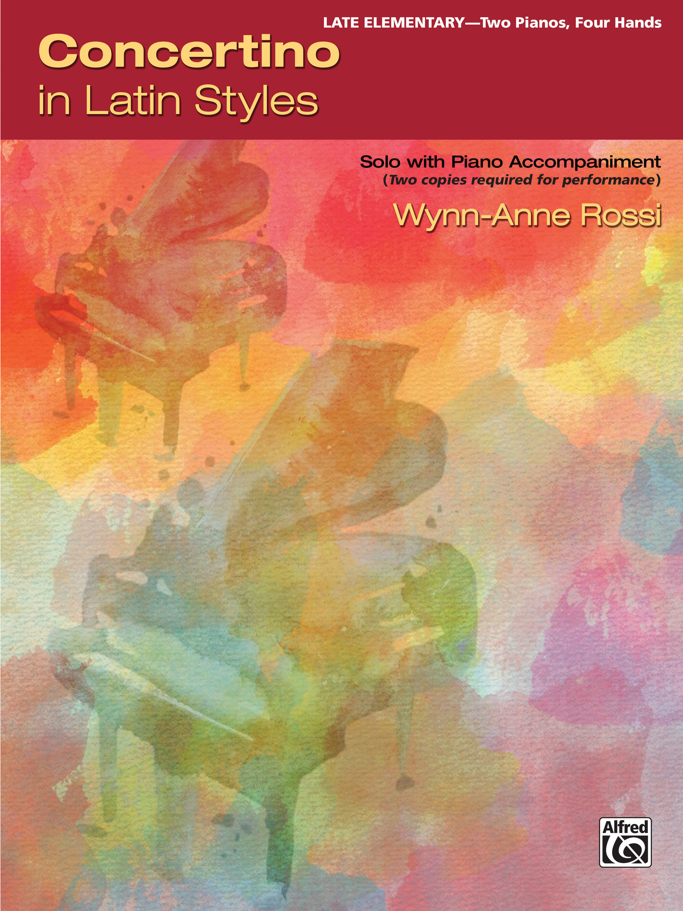 Concertino In Latin Styles Rossi 2 Pianos 4 Hands Sheet Music Songbook