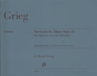 Grieg Norwegian Dances Op35 Piano 4 Hands Sheet Music Songbook