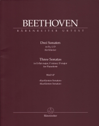 Beethoven Three Sonatas Woo 47 Eb Fmin D Piano Sheet Music Songbook