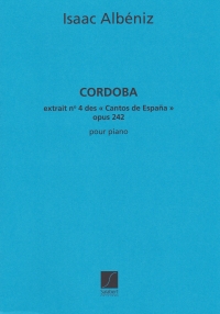 Albeniz Cordoba Op232 Piano Sheet Music Songbook