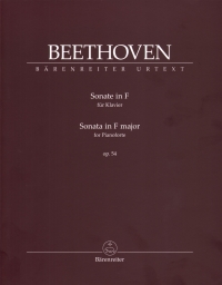 Beethoven Sonata F Op54 Del Mar Piano Sheet Music Songbook