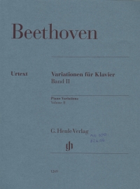 Beethoven Piano Variations Vol Ii Sheet Music Songbook