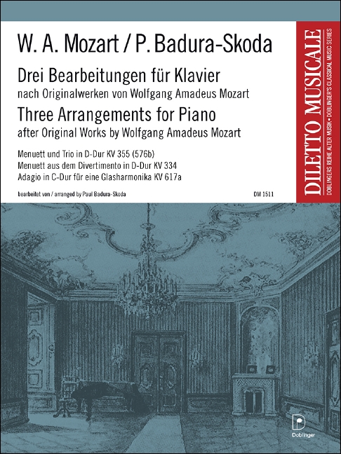 Badura-skoda Three Arrangements After Mozart Piano Sheet Music Songbook