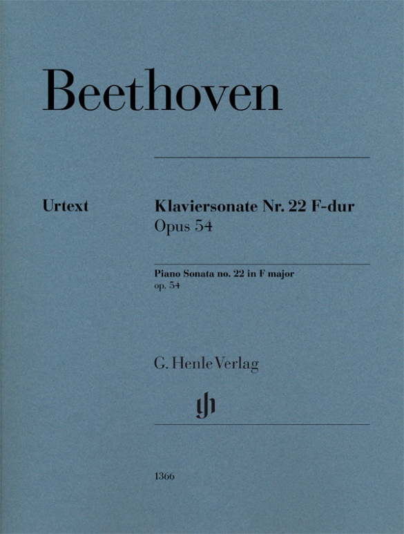 Beethoven Klaviersonate Nr. 22 F-dur Op54 Sheet Music Songbook