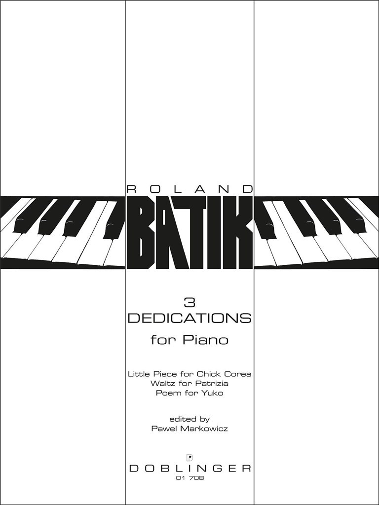 Batik 3 Dedications For Piano Sheet Music Songbook