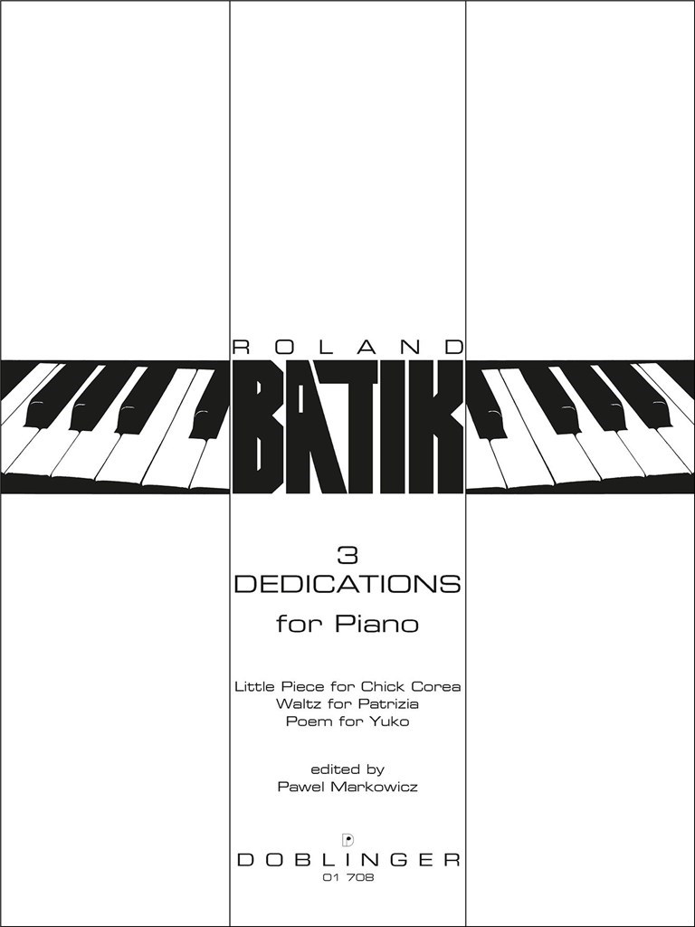 Batik 3 Dedications For Piano Sheet Music Songbook